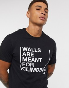 Черная футболка с надписью The North Face Walls Climb-Черный