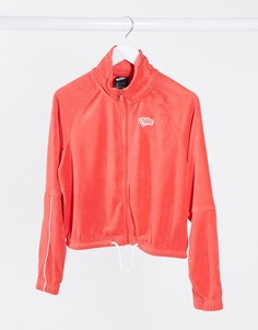 Красная короткая махровая олимпийка в стиле ретро Nike-Красный