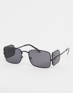 Черные солнцезащитные очки со вставками по бокам Jeepers Peepers-Черный цвет