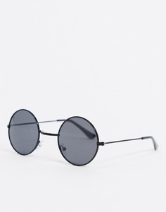 Черные круглые солнцезащитные очки SVNX-Черный
