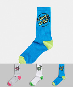 Набор из 3 пар носков разных цветов Santa Cruz Pop Dot-Мульти