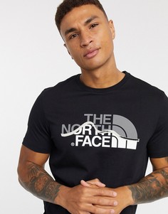 Черная футболка The North Face Mount Line-Черный