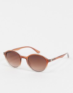 Коричневые круглые солнцезащитные очки Esprit-Коричневый