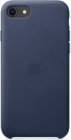 Чехол Apple Leather Case для iPhone SE 2020/7/8 Midnight Blue (MXYN2ZM/A)