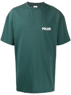 VETEMENTS футболка Polizei с круглым вырезом