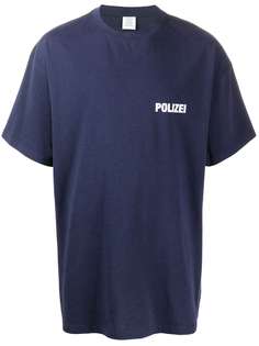 Vetements футболка Polizei с круглым вырезом