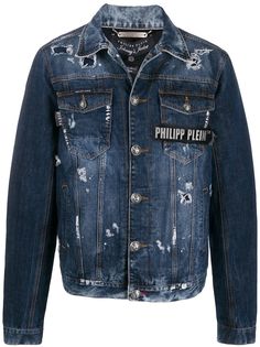 Philipp Plein декорированная джинсовая куртка