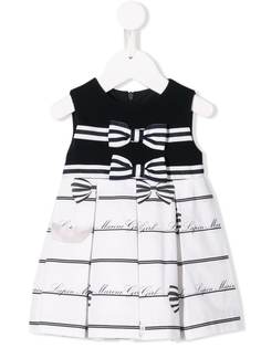 Lapin House полосатое платье с контрастной юбкой