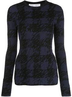 Proenza Schouler White Label футболка с длинными рукавами в клетку гингем