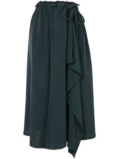 Ys юбка миди с драпировкой и завязками Y's