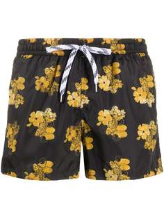 Nos Beachwear плавки-шорты с кулиской и цветочным принтом
