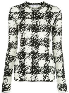 Proenza Schouler White Label футболка с длинными рукавами в клетку гингем