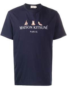 Maison Kitsuné футболка с круглым вырезом и принтом Yoga Foxes