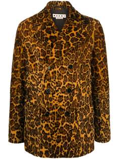 Marni пальто с леопардовым принтом
