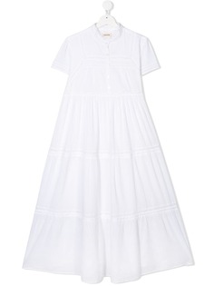 Zadig & Voltaire Kids платье-рубашка с кружевом