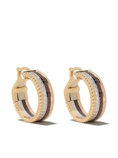 Boucheron золотые серьги-кольца Quatre Classic с бриллиантами
