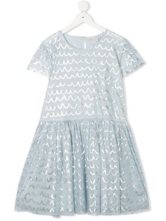 Stella McCartney Kids платье с эффектом металлик
