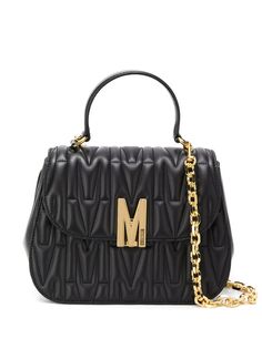 Moschino стеганая сумка-тоут с узором