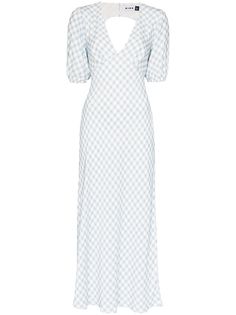 Rixo платье в клетку гингем