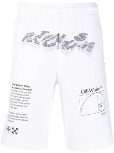 Off-White спортивные шорты с графичным принтом