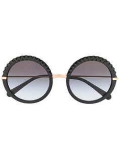 Dolce & Gabbana Eyewear солнцезащитные очки Plissé в круглой оправе
