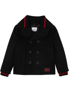 Burberry Kids пальто со съемным воротником