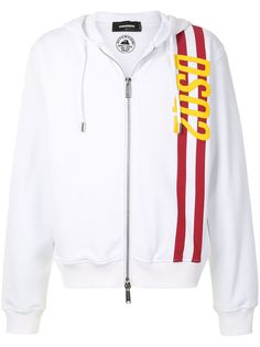 Dsquared2 худи на молнии с нашивкой-логотипом