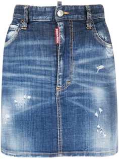 Dsquared2 джинсовая юбка с логотипом