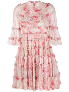Needle & Thread платье мини с цветочным принтом