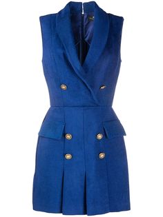 Elisabetta Franchi плиссированное платье строгого кроя