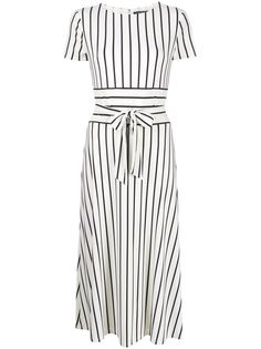 Lauren Ralph Lauren полосатое платье с поясом на завязках