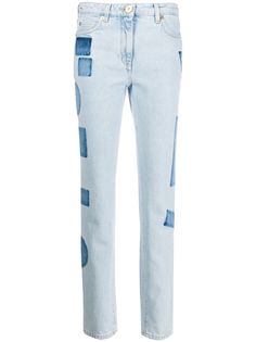 Versace джинсы в технике пэчворк