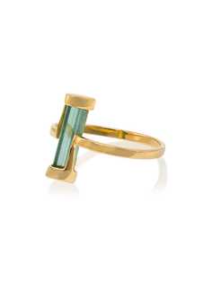 Jessie Western 18k yellow gold Kinetic green tourmaline ring