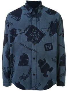 poggys box рубашка с графичным принтом