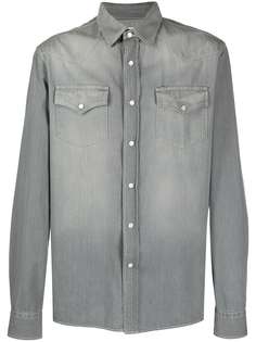 Brunello Cucinelli рубашка из вареного денима