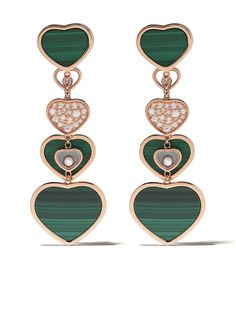 Chopard серьги Happy Hearts из розового золота с бриллиантами