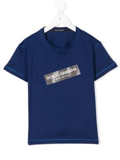 Dolce & Gabbana Kids футболка с заплаткой с логотипом