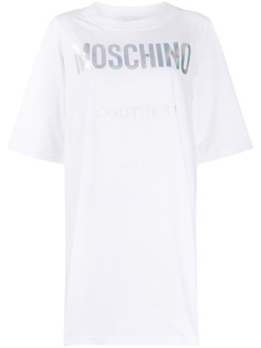 Moschino платье-футболка с логотипом