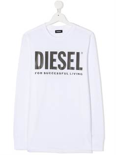 Diesel Kids футболка с длинными рукавами и логотипом