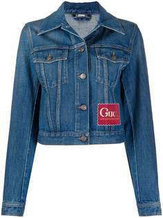 Gucci джинсовая куртка с нашивкой-логотипом