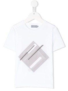Baby Dior футболка с контрастным принтом