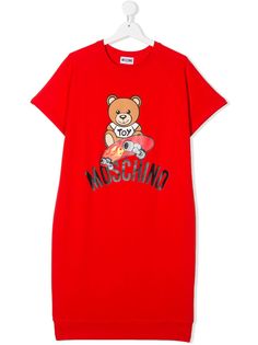 Moschino Kids платье-футболка с логотипом
