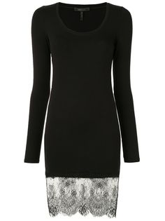 BCBG Max Azria платье мини с кружевной вставкой