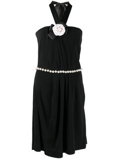 Chanel Pre-Owned декорированное платье 2009-го года с искусственным жемчугом
