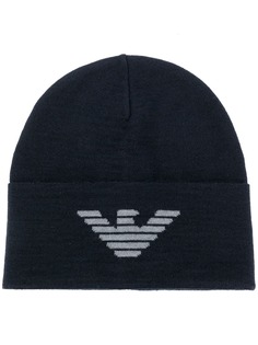 Emporio Armani шапка бини с логотипом
