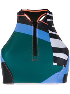 Y-3 двусторонний лиф бикини в стиле колор-блок