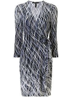 BCBG Max Azria платье мини с оборками и графичным принтом