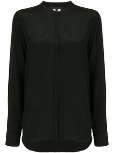 BCBG Max Azria блузка без воротника с длинными рукавами