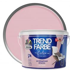 Краска для стен и потолков Trend Farbe цвет Розовый щербет 2.5 л Dufa
