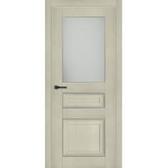 Дверь межкомнатная остекленная с замком в комплекте Дерби 2000x600 мм CPL цвет белый КРАСНОДЕРЕВЩИК